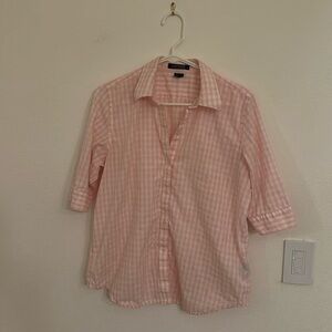💖 Lauren Ralph Lauren Cotton Pink Gingham Shirt | Size Large | EUC 💖